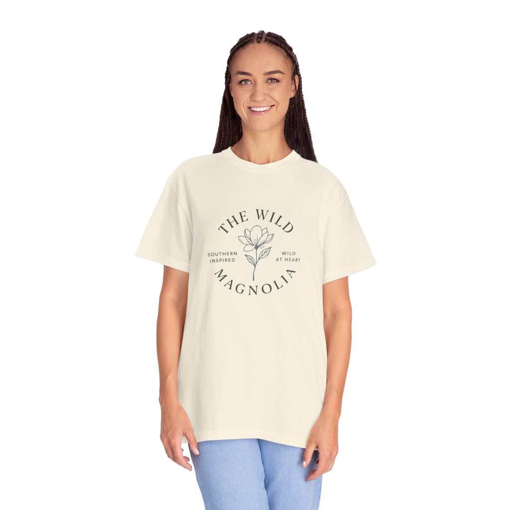 Wild Magnolia Logo Comfort Colors T-Shirt | Southern Inspired Unisex Classic Tee