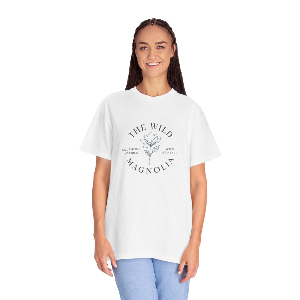 Wild Magnolia Logo Comfort Colors T-Shirt | Southern Inspired Unisex Classic Tee